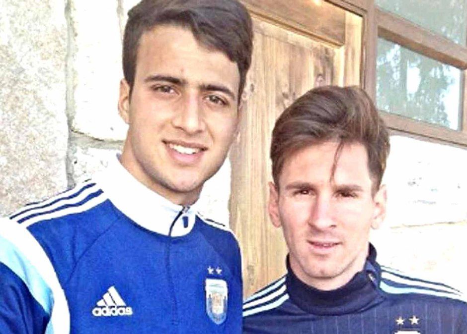 Federico Bonansea junto a Leonel Messi de Dalmacio Velez a la Selección Argentina