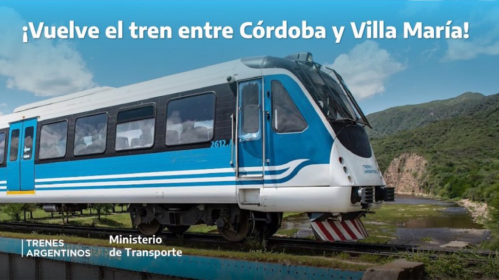 $12,50 de Villa Maria a Cordoba: Vuelve el tren