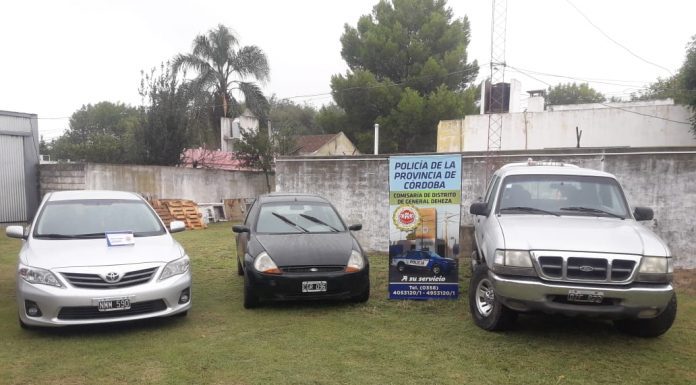 GRAN OPERATIVO: SECUESTRO DE VEHICULOS Y BIENES EN GENERAL CABRERA Y GENERAL DEHEZA