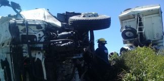 UN CHOFER MUERTO EN UN CHOQUE ENTRE CAMIONES EN LA RUTA 158