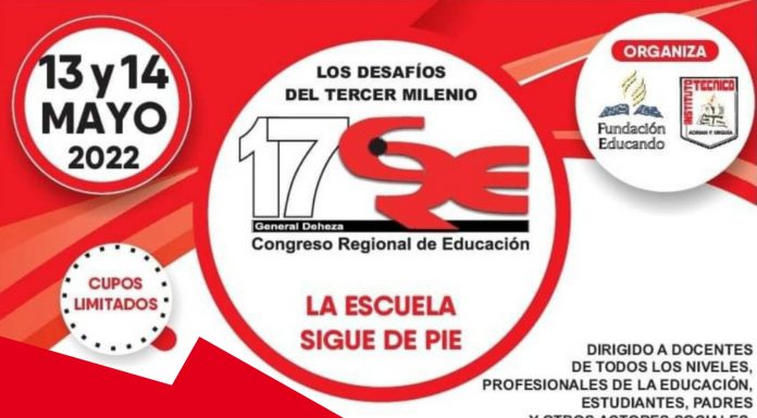 SE VIENE EL 17° CONGRESO REGIONAL DE EDUCACIÓN EN GENERAL DEHEZA