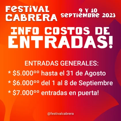 Festival Cabrera: 9 y 10 de septiembre