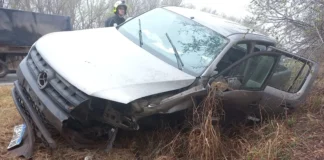 Achiras: choque frontal en la ruta 30 deja cuatro heridos