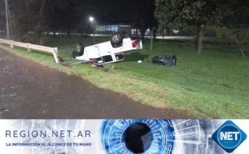 A minutos de terminar el año, una camioneta volcó en General Deheza y el conductor desapareció