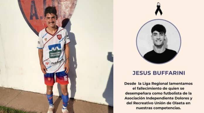 Tragedia en General Cabrera: futbolista de 23 años encontrado sin vida tras riña callejera Jesús Buffarini