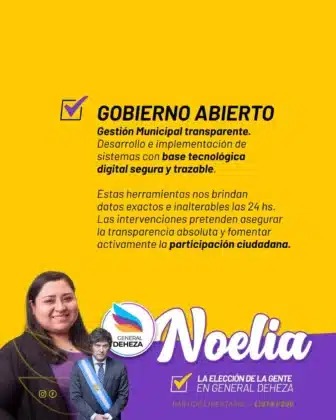 Noelia Diaz. Casillero UNO. Lista P200. Partido Libertario Elecciones Extraordinarias en General Deheza: Conoce a los candidatos a intendente