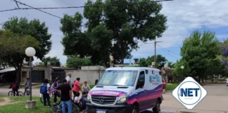 Niña herida en accidente en bicicleta fue trasladada al hospital en General Deheza