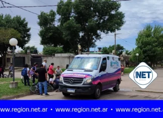 Niña herida en accidente en bicicleta fue trasladada al hospital en General Deheza