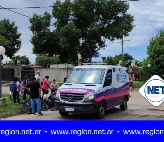 Niña herida en accidente en bicicleta fue trasladada al hospital en General Deheza