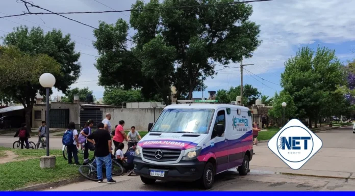 Niña herida en accidente en bicicleta fue trasladada al hospital en General Deheza