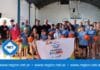 el Club Deportivo “9 de Julio” de Las Perdices recibió pelotas de básquet y un termotanque en una entrega encabezada por el Intendente Sergio Avalis y el Presidente de la Agencia Córdoba Joven, José Ignacio Scotto, a través del Programa "Manos".