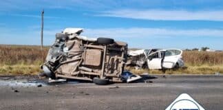 Choque frontal en Coronel Moldes dejo un muerto y dos heridos en ruta 35