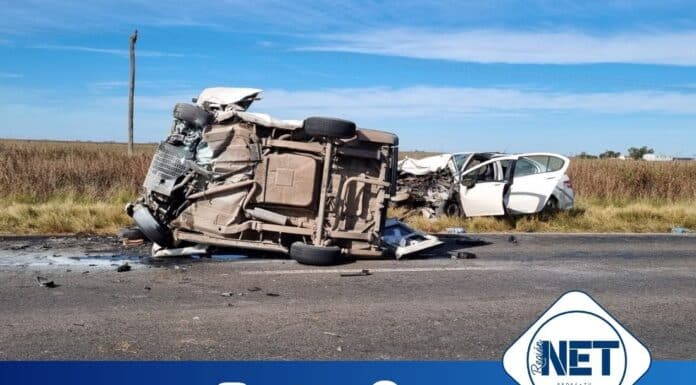 Choque frontal en Coronel Moldes dejo un muerto y dos heridos en ruta 35