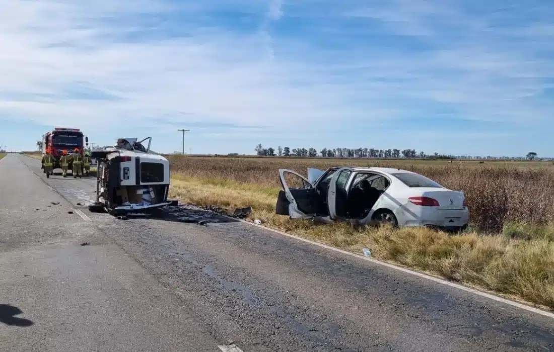 Choque frontal en Coronel Moldes dejo un muerto y dos heridos en ruta 35
