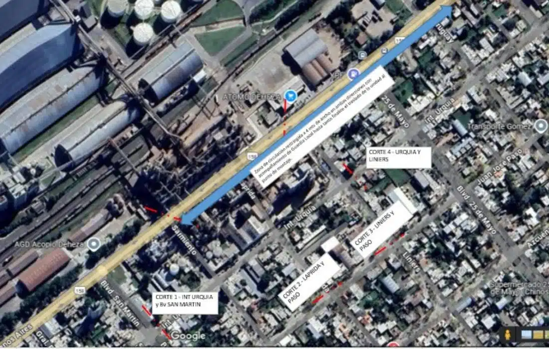 Durante cuatro días habrá cortes programados en la Ruta Nacional 158 por el traslado de maquinaria. El tránsito será desviado entre las 8 y las 9.30 h. Conocé el recorrido alternativo.