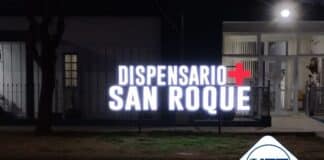 Nuevo cartel iluminado para el Dispensario San Roque de Dalmacio Vélez