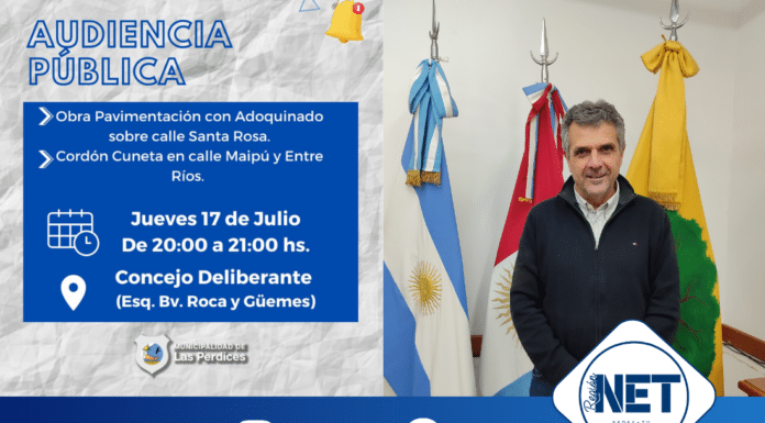 Avanzan las obras clave en Las Perdices: se convoca a audiencia pública