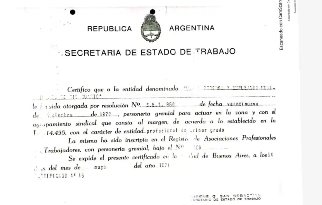 SUOEM Río Cuarto no tiene representatividad gremial legal en General Deheza